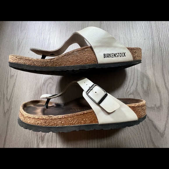 BIRKENSTOCK Gizeh Pearl White Thong Sandals - Picture 5 of 6